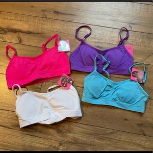 NWT Girls bras four pack